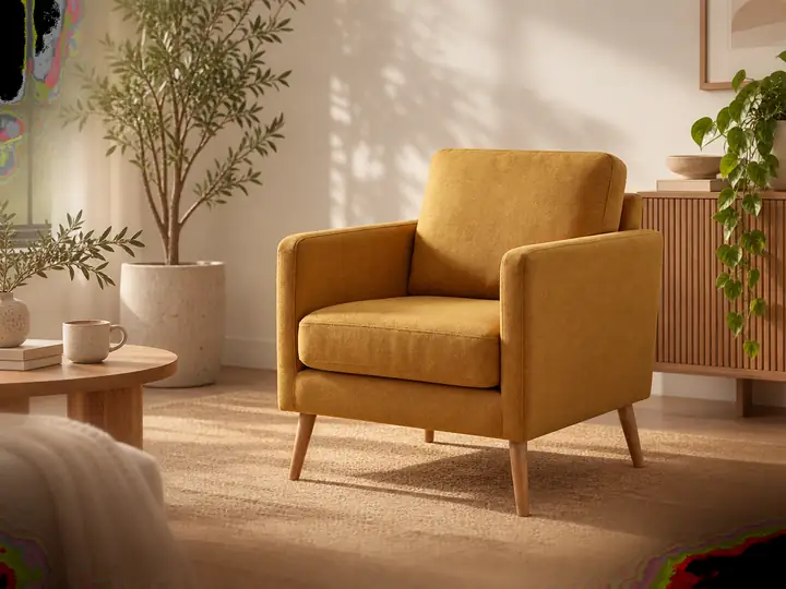Armchair isolated from its original room