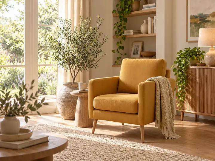 Armchair placed into a different interior